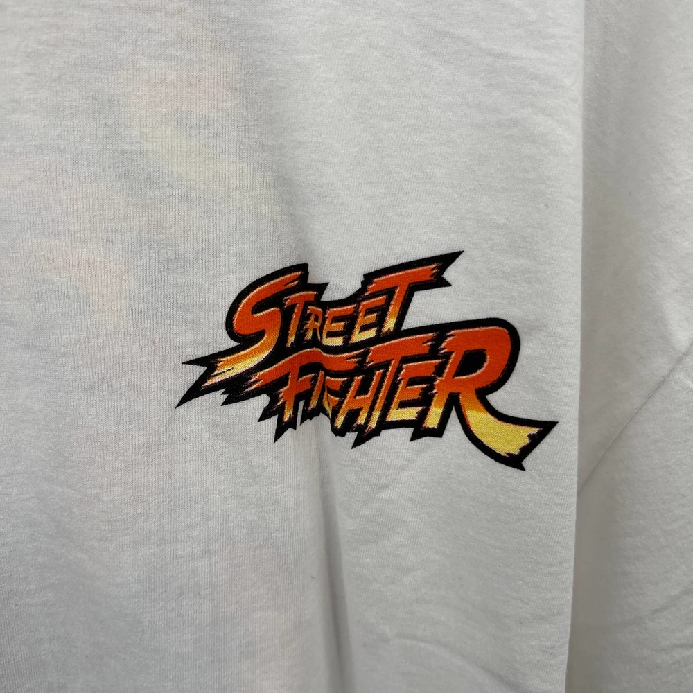 Street Fighter Men's press Start Long Sleeve T-Shirt in White Size 3XL - Picture 4 of 6